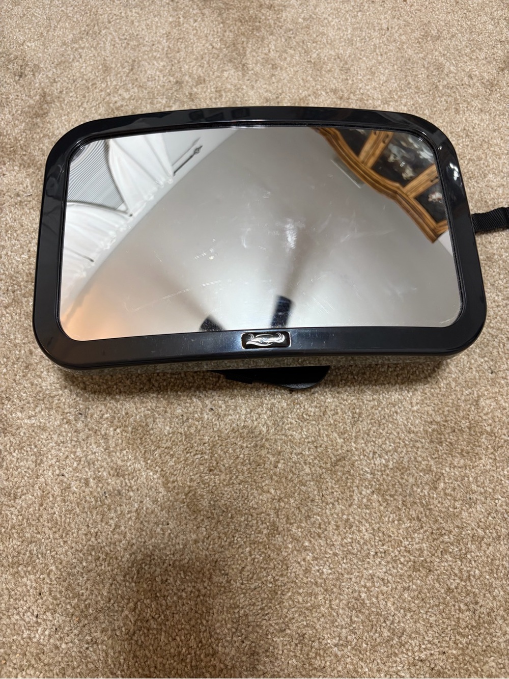 Adjustable Black In-Car Backseat Mirror for Child and Passenger Viewing